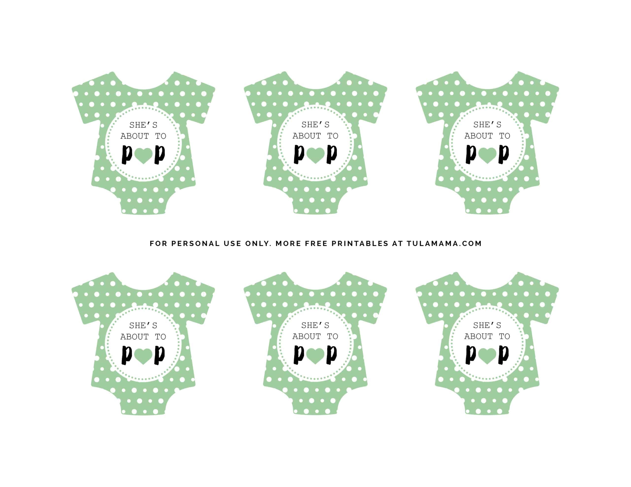Free Printable Baby Onesie Template For Baby Shower Decorations 