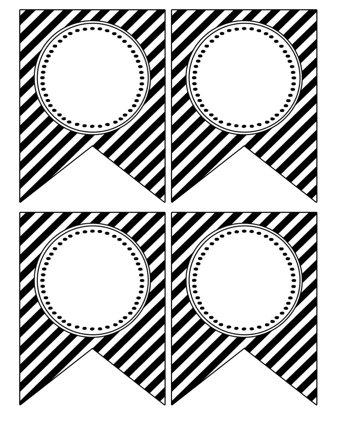 Printable Pennant Banner Template Free