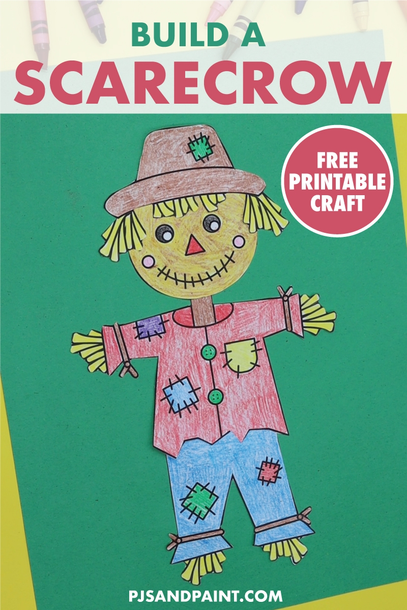 Free Printable Build A Scarecrow Craft For Kids Pjs And Paint