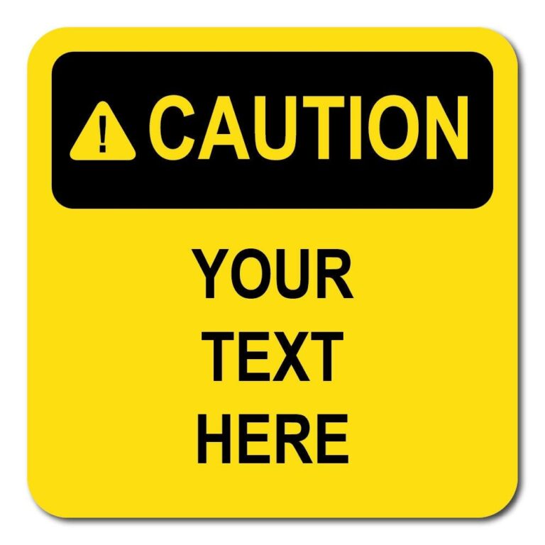 Free Printable Caution Sign Template Worksheets Library