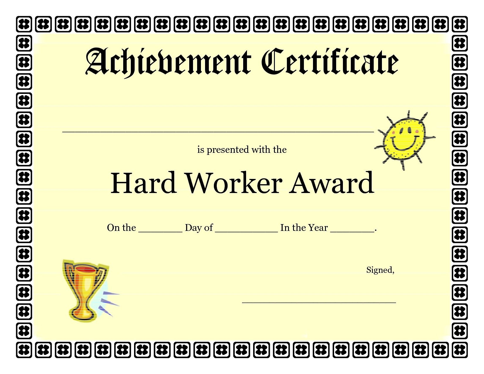Free Printable Certificates Of Achievement Printable Party Favors