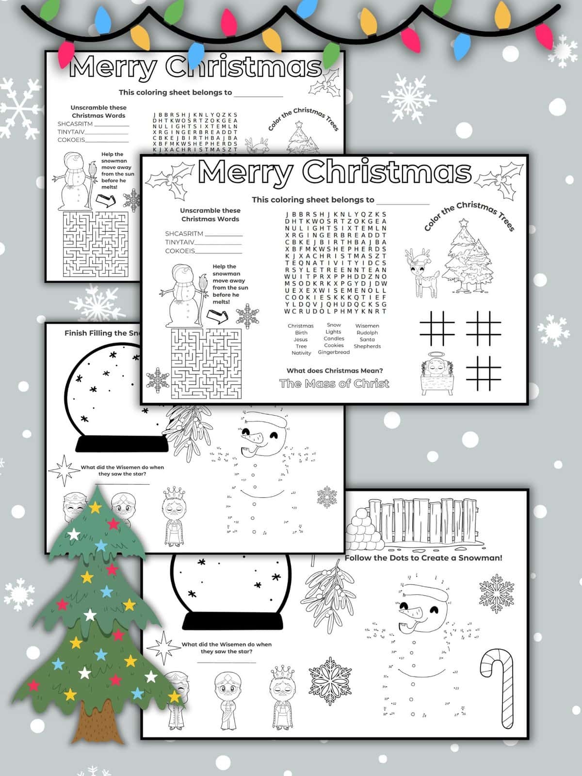 Free Printable Christmas Placemat Template