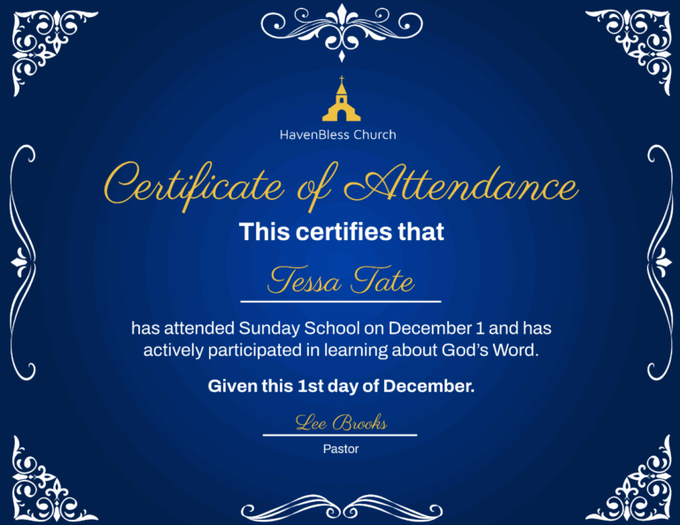 Free Printable Church Certificate Templates To Customize Online