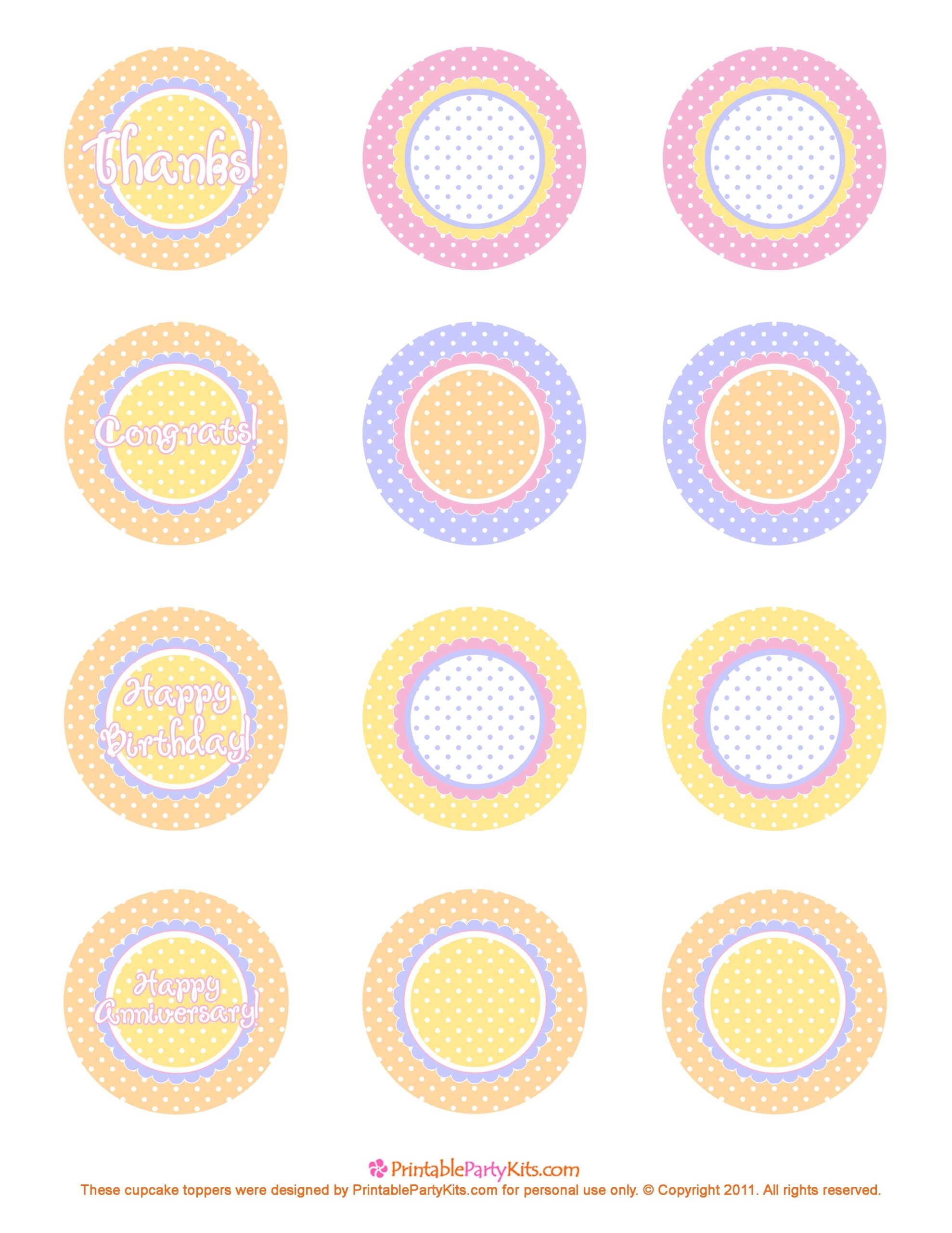 Free Printable Cupcake Toppers Worksheets Library
