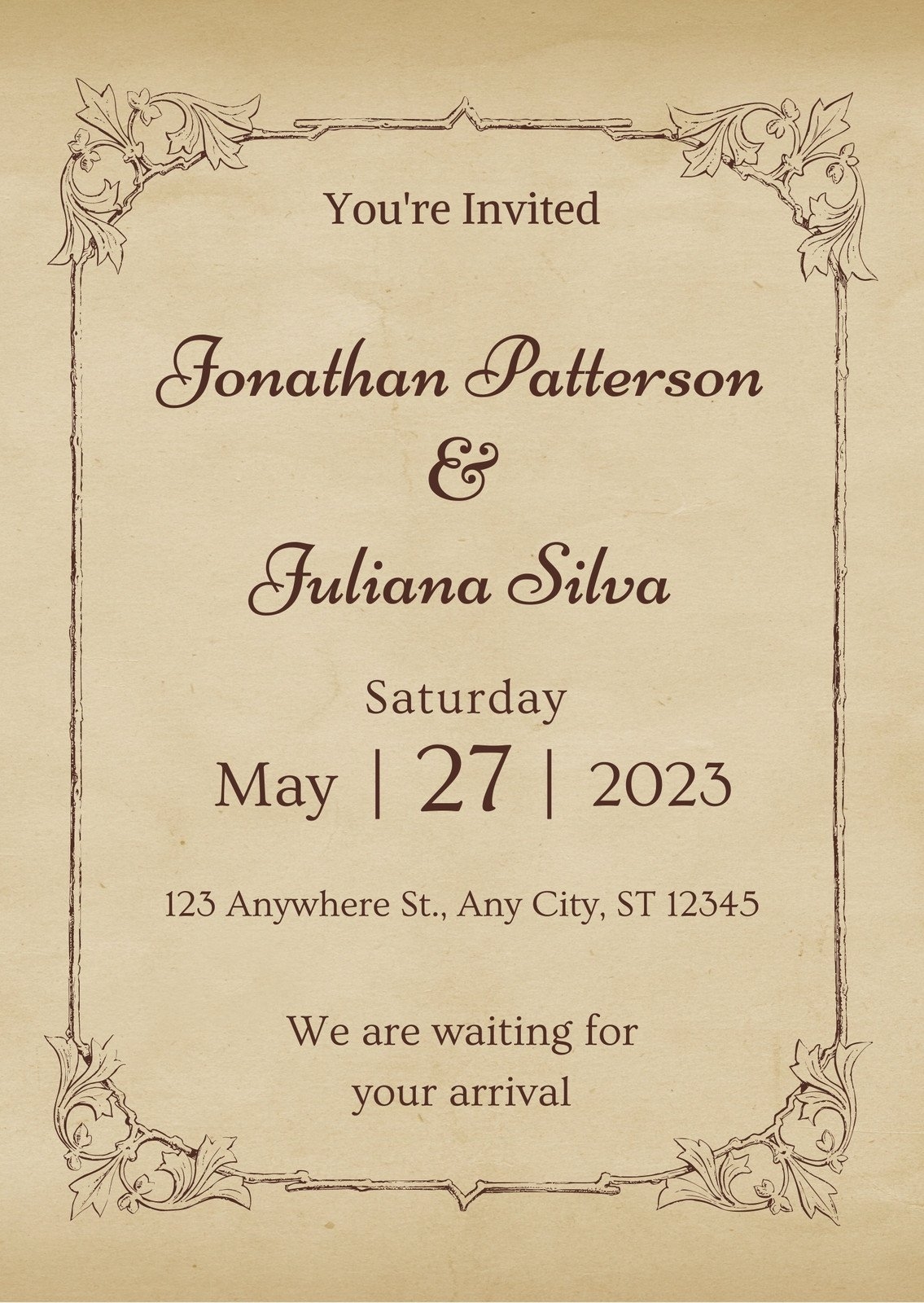 Free Printable Custom Vintage Invitation Templates Canva