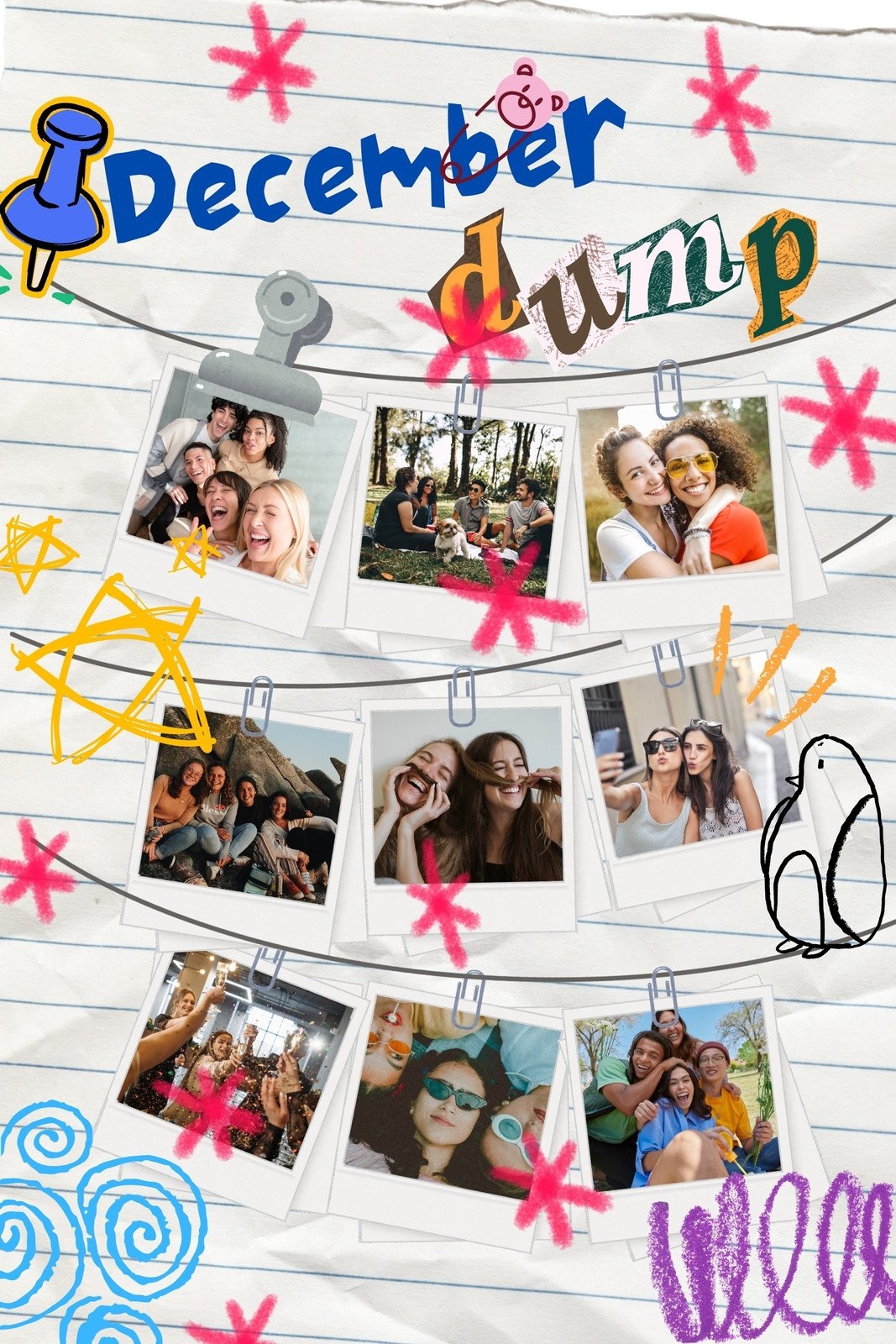 Free Printable Customizable Art Photo Collage Templates Canva