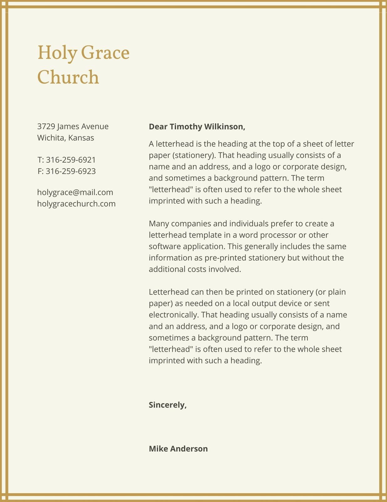 Free Printable Customizable Church Letterhead Templates Canva