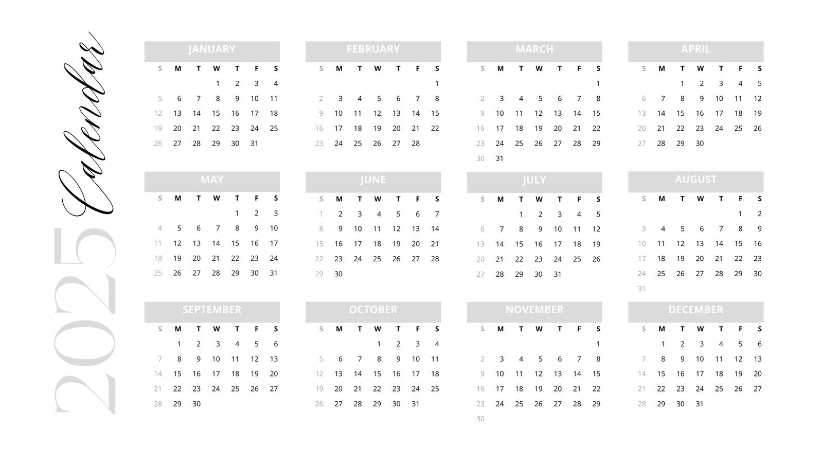 Free Printable Customizable Monthly Calendar Templates Canva