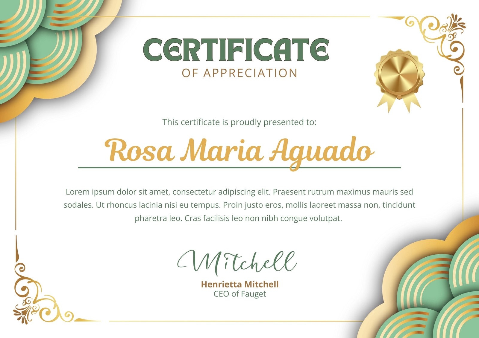 Free Printable Blank Certificates Of Appreciation