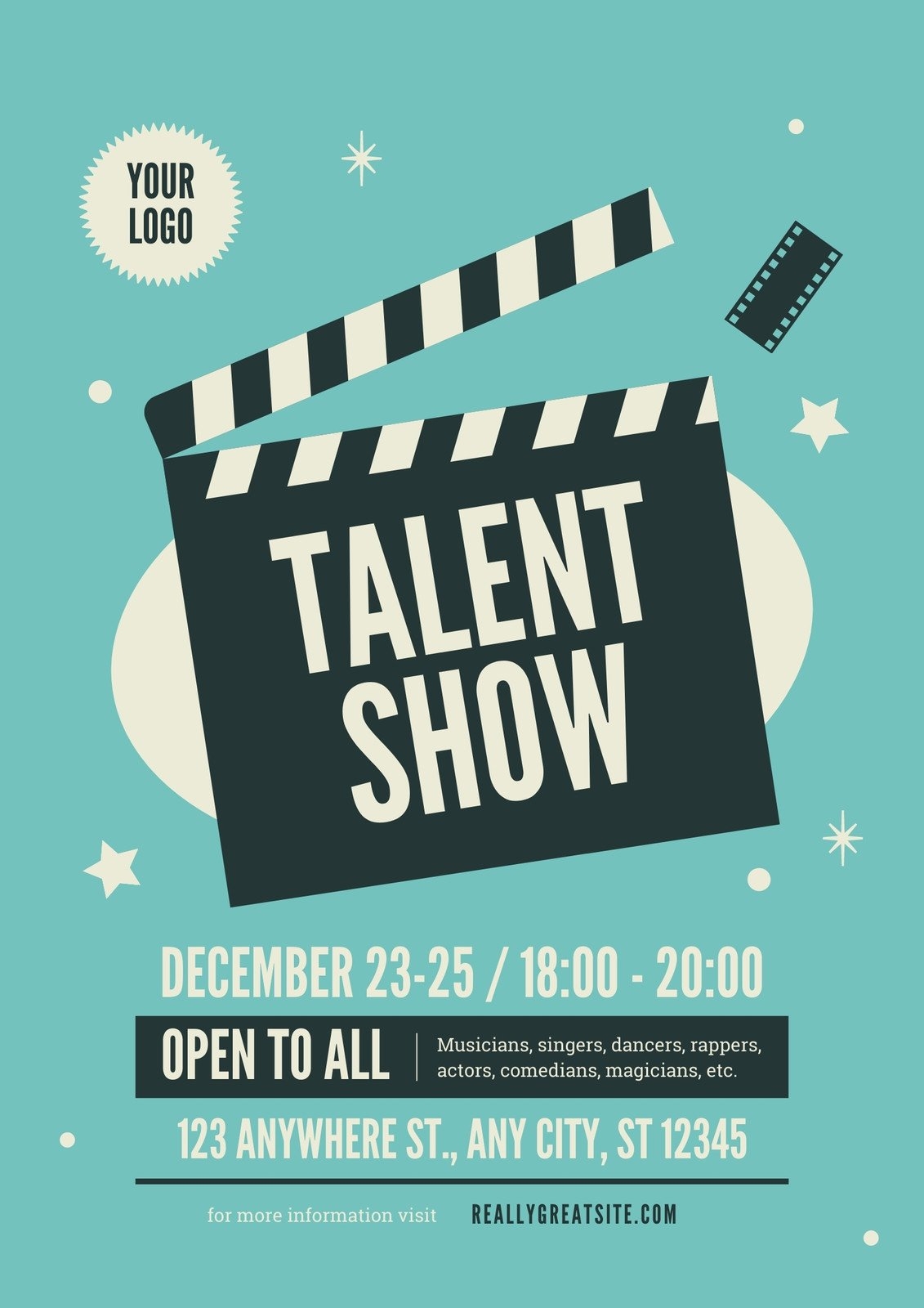 Free Printable Customizable Talent Show Flyer Templates Canva