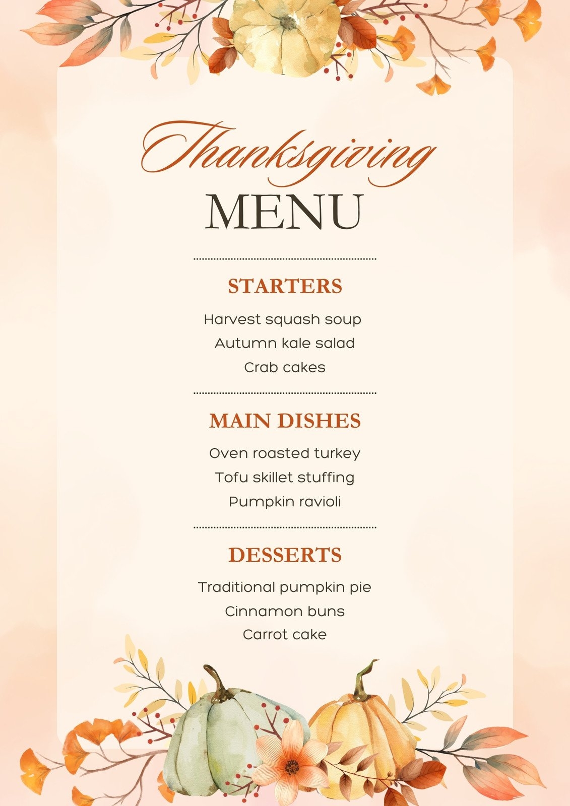 Thanksgiving Templates Free Printable