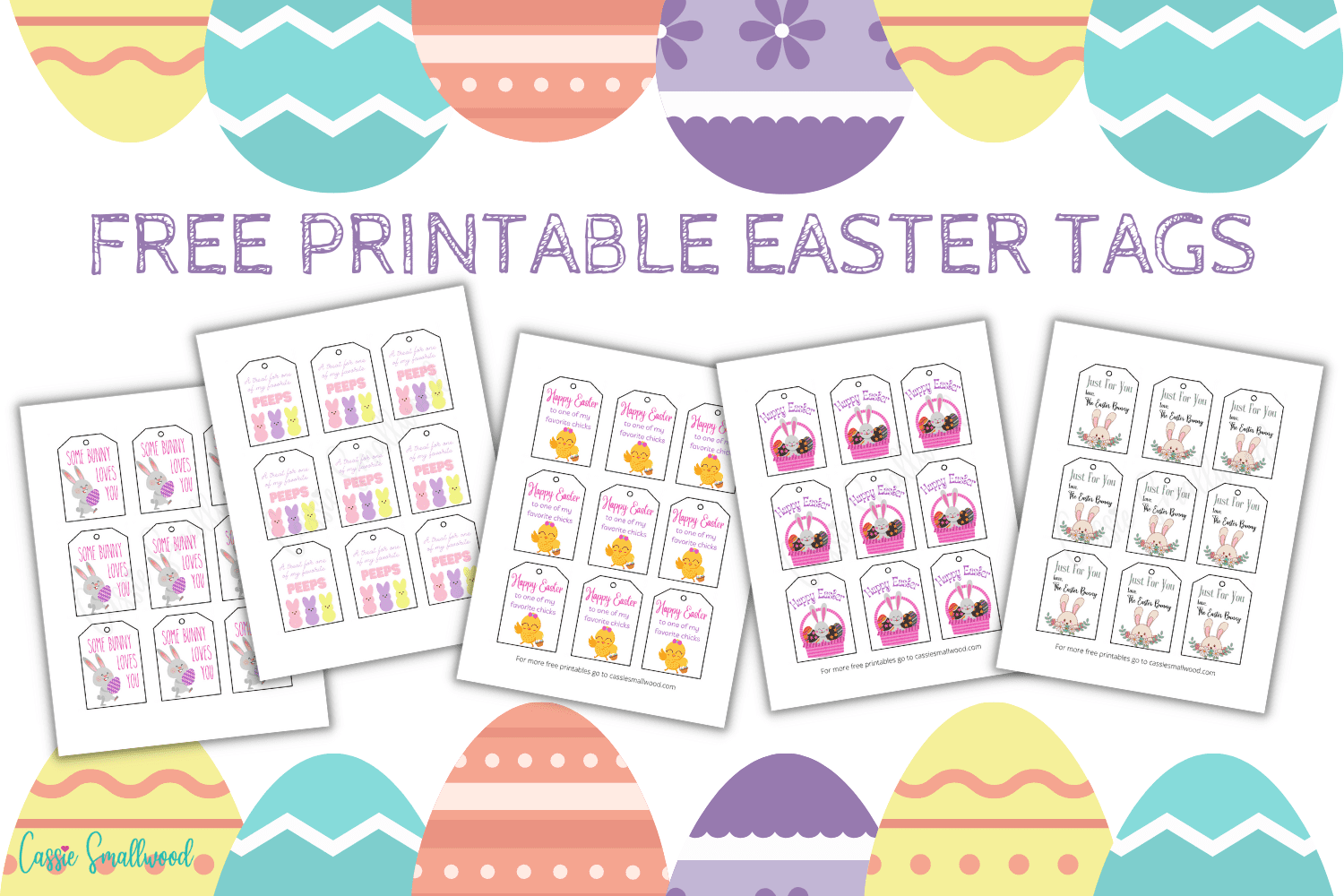Free Printable Easter Tags 20 Unique Designs Cassie Smallwood