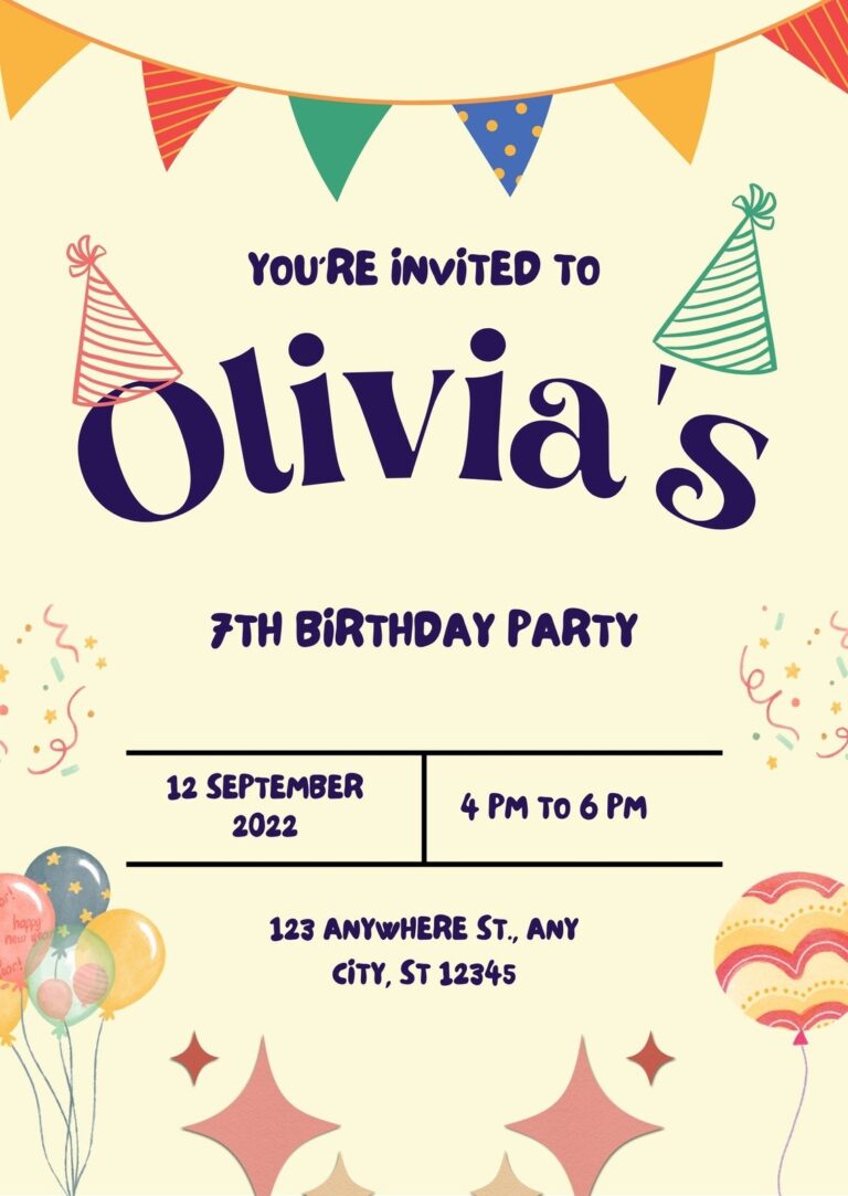 Free Printable Editable Kids Party Invitation Templates Canva