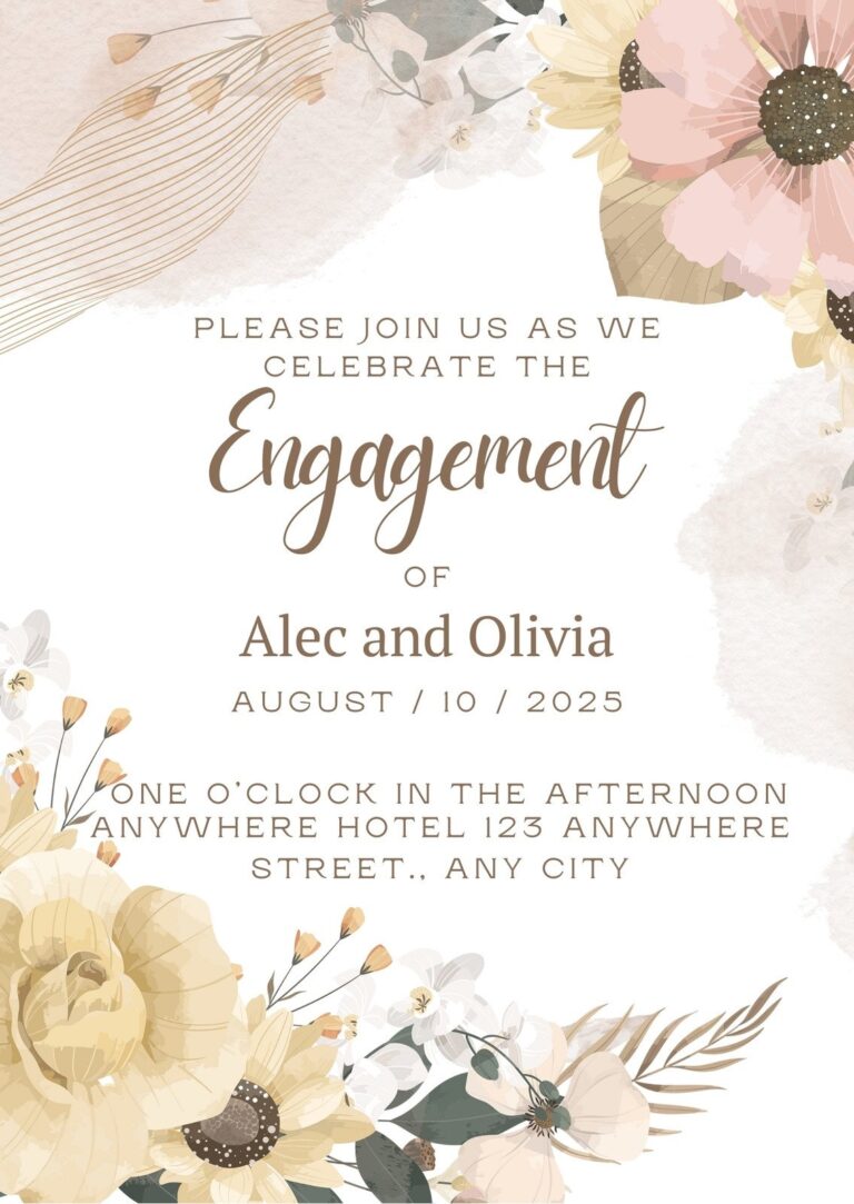 Free Printable Engagement Party Invitation Templates Canva