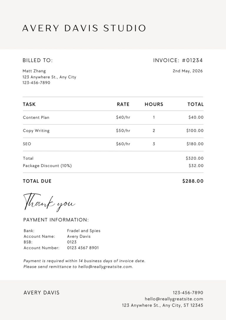 Free Printable Freelance Invoice Templates Canva