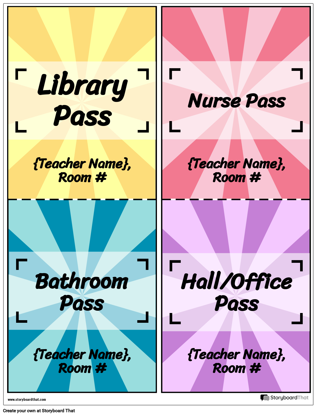 Free Printable Hall Passes StoryboardThat Free Printable Hall Passes StoryboardThat