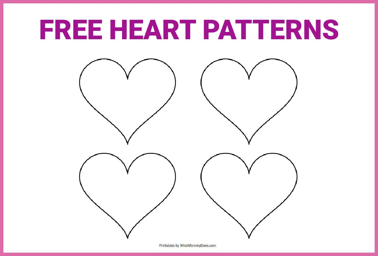 Free Printable Heart Templates 9 Large Medium U0026 Small Stencils To Cut Out What Mommy Does