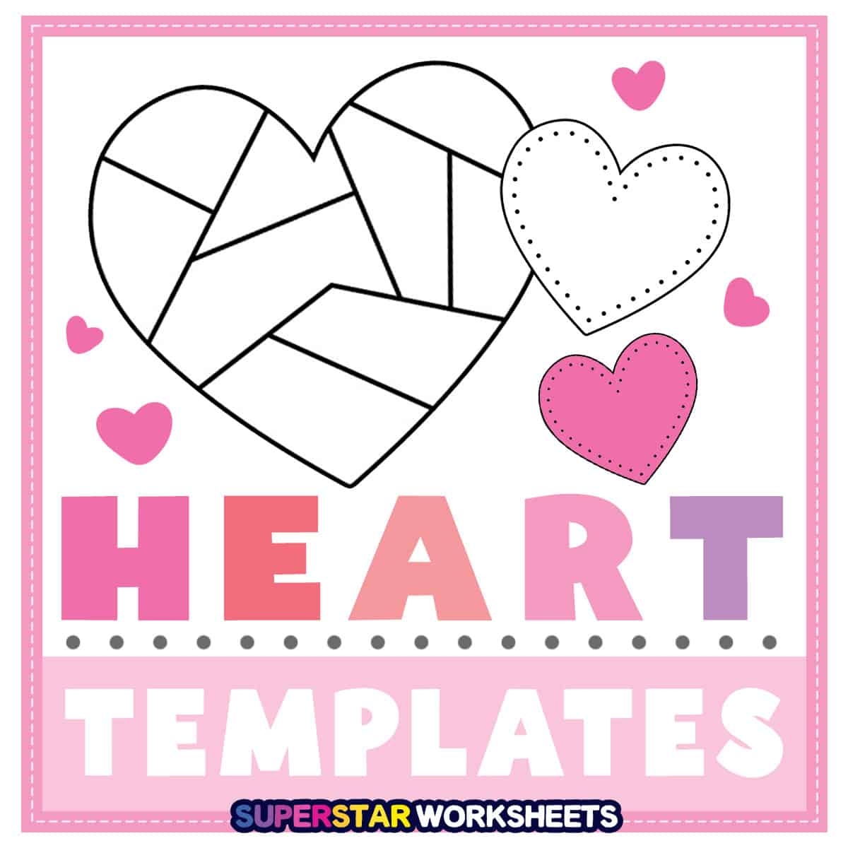 Free Printable Heart Templates The Printables Fairy Worksheets Library