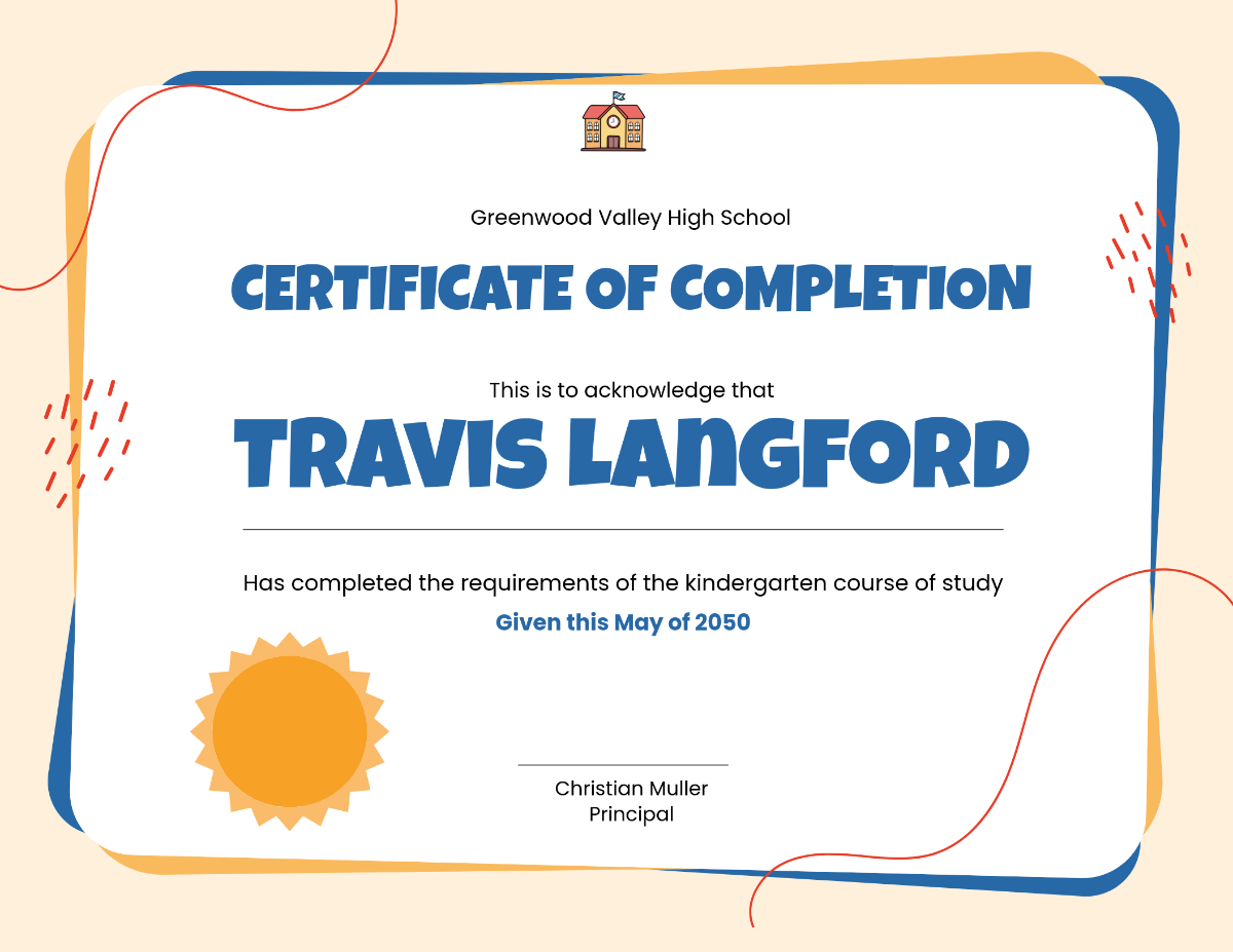 Free Catholic Printable Kindergarten Certificate Templates