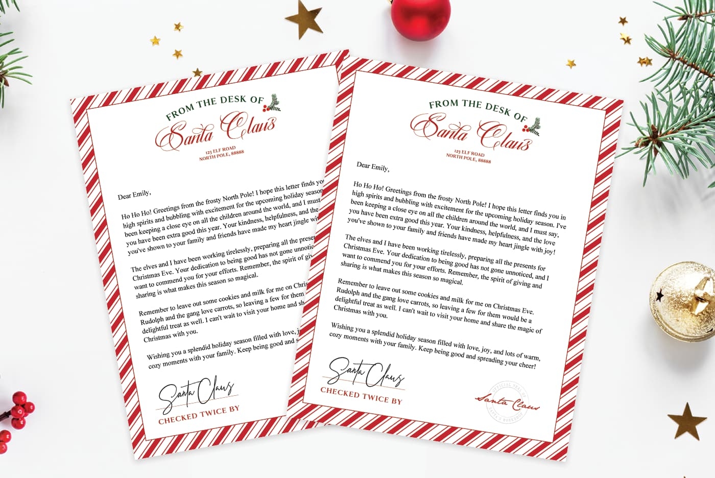 Free Printable From Santa Letter Template