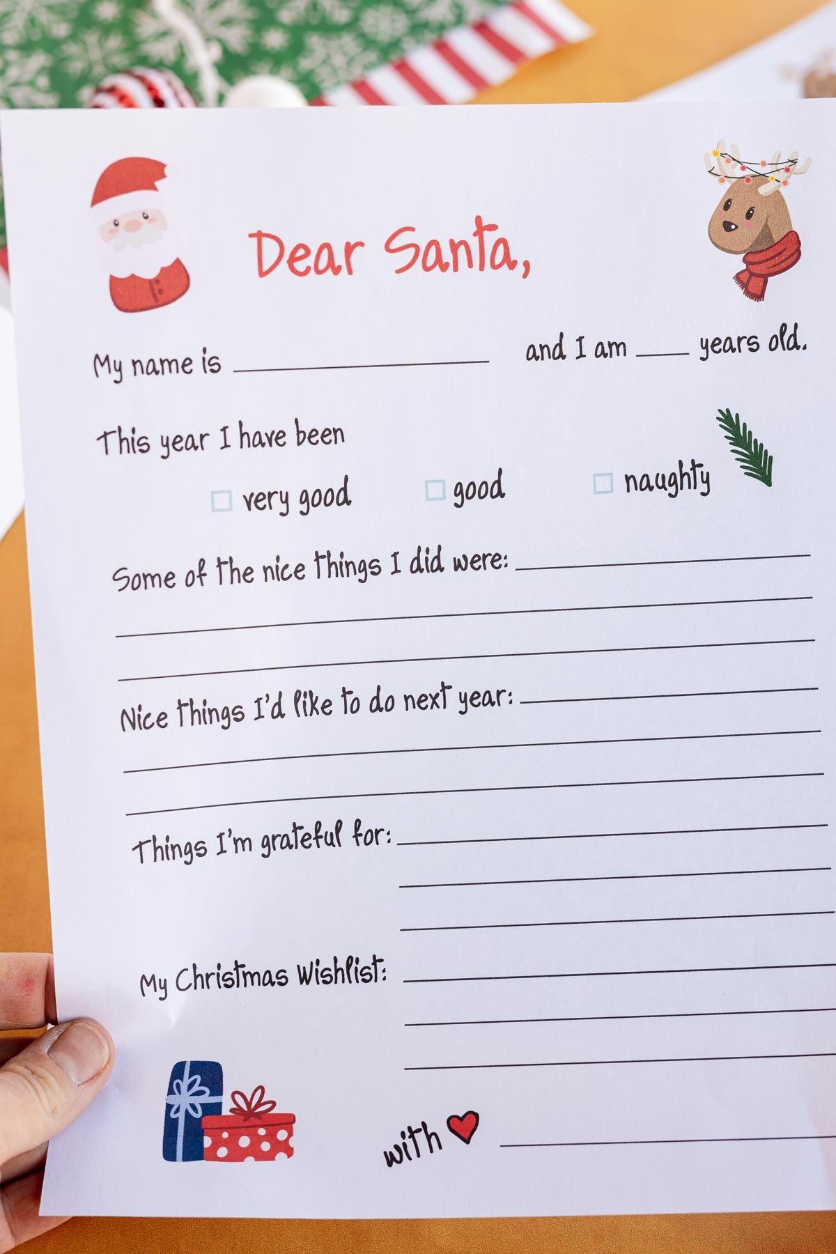 Free Printable Dear Santa Letters