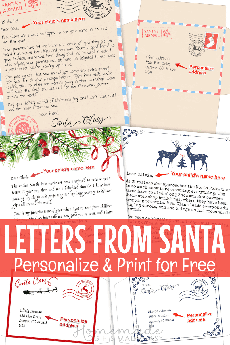 Free Santa Stationary Printable