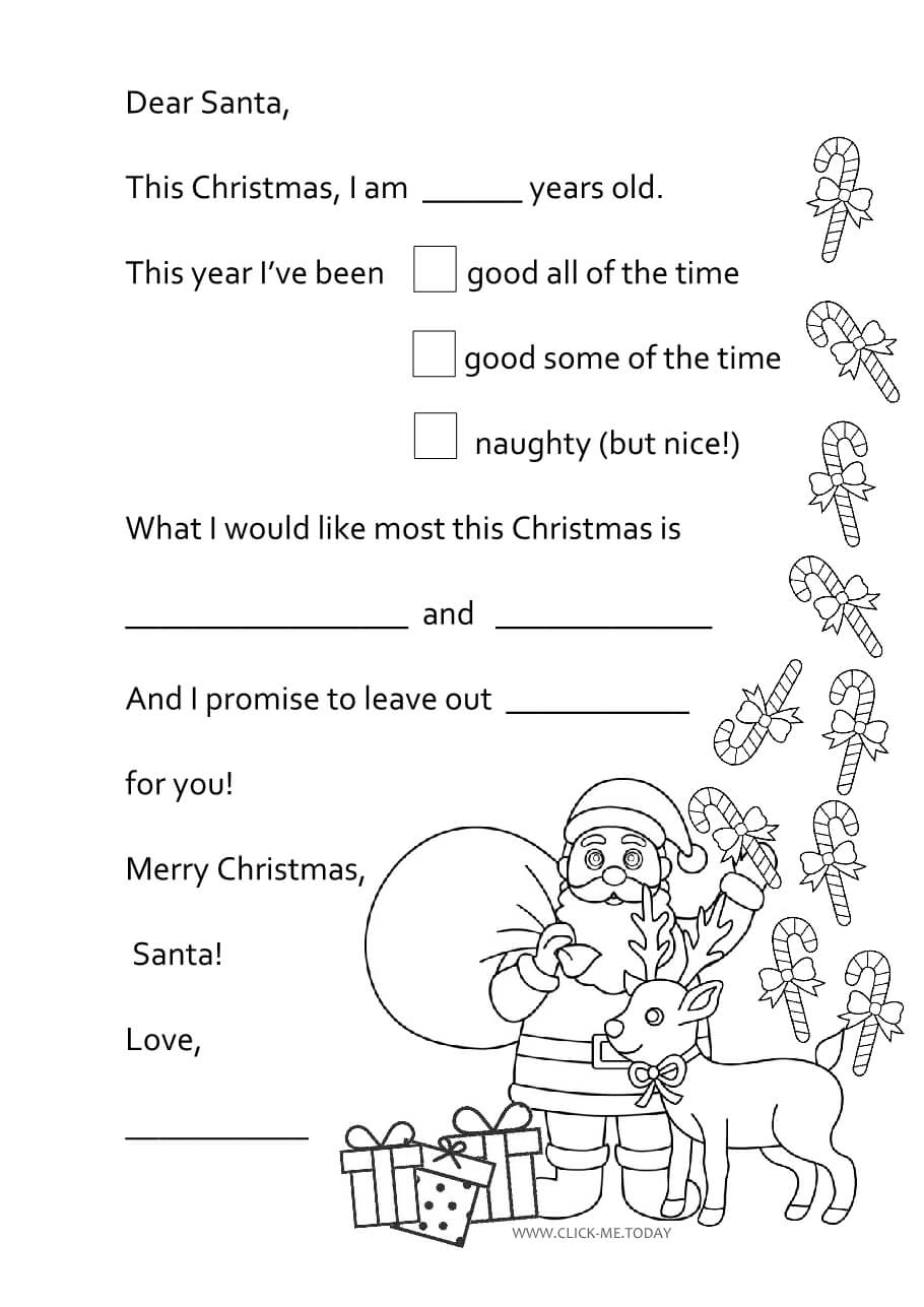 Letters To Santa Templates Free Printable
