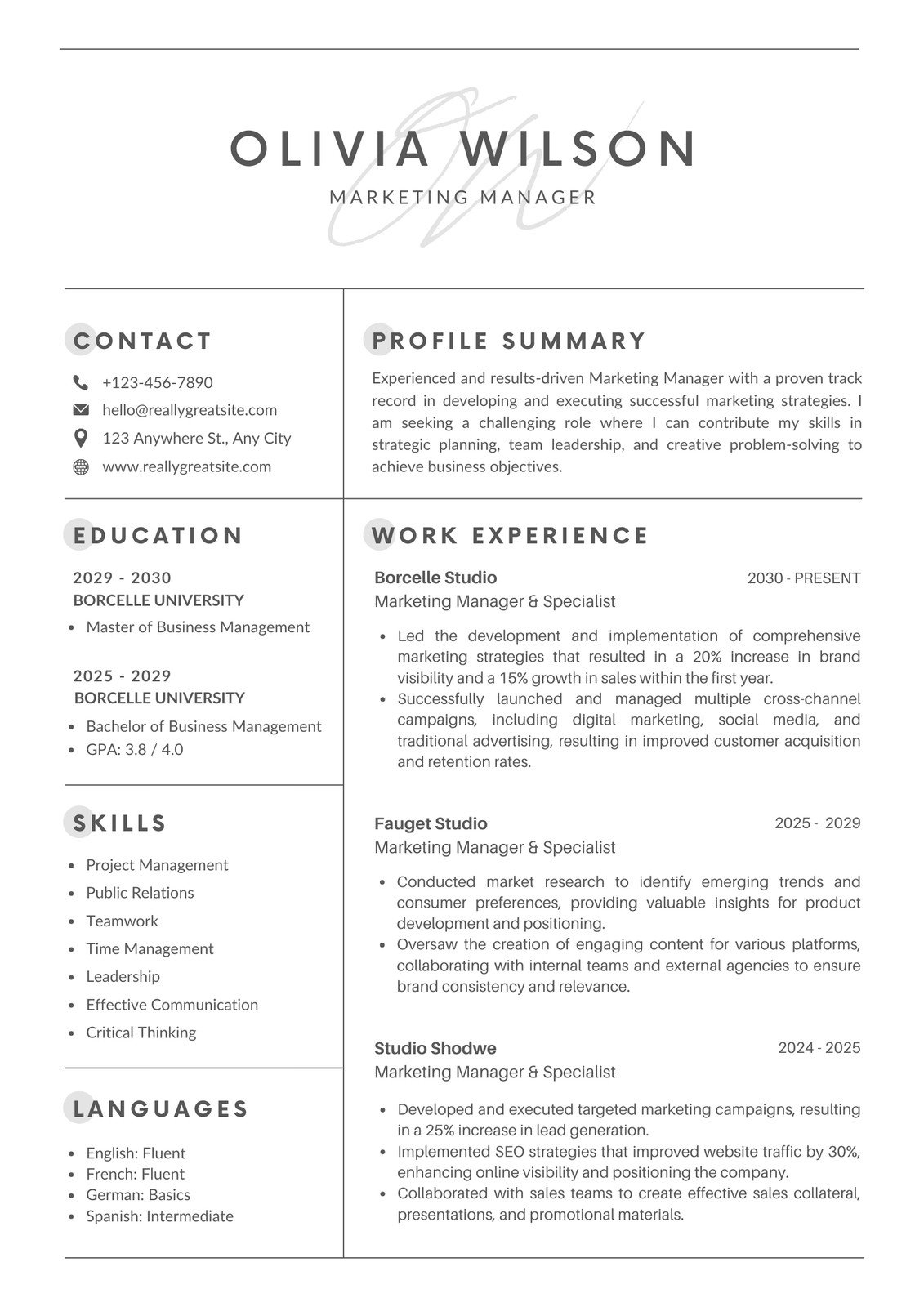 Free Blank Resume Forms Printable