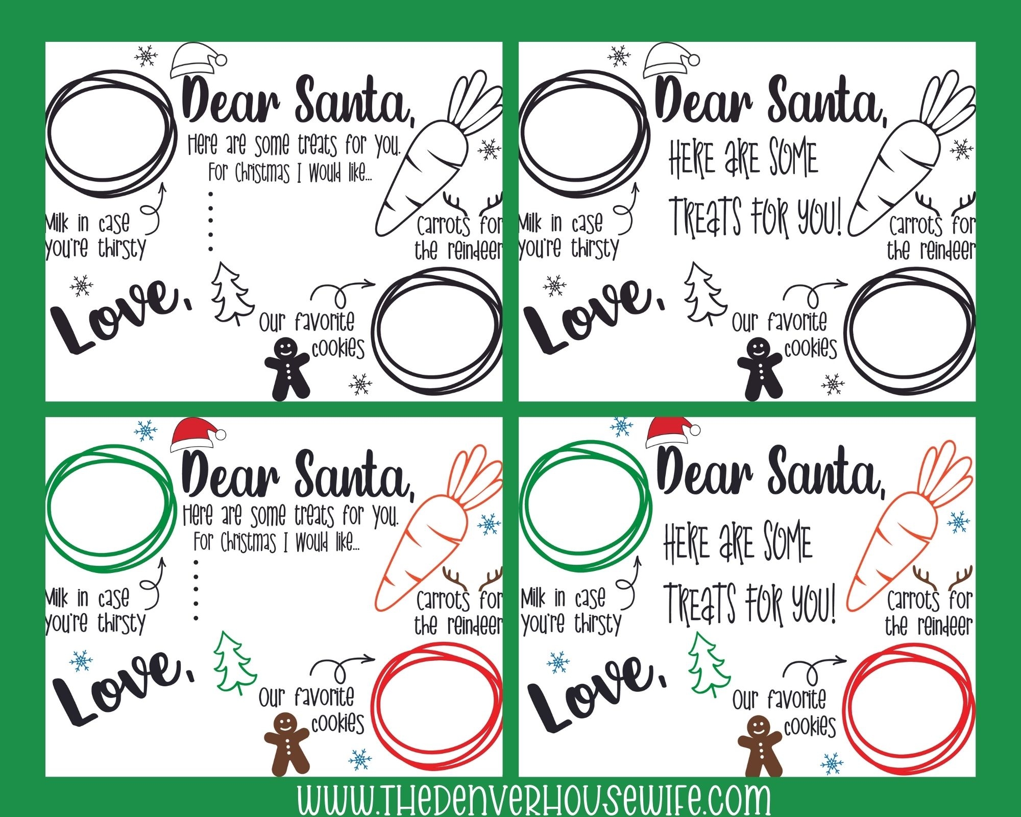 Free Printable Santa Placemat For Christmas The Denver Housewife