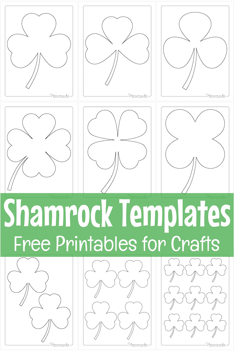 Free Printable Shamrock Templates Small Medium Large Free Printable Shamrock Templates Small Medium Large