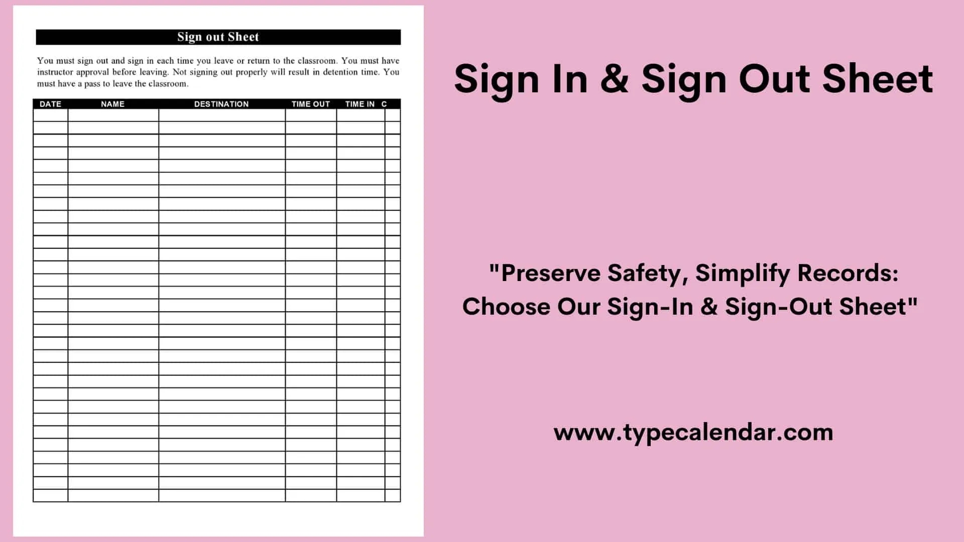 Printable Template Free Sign Up Sheet