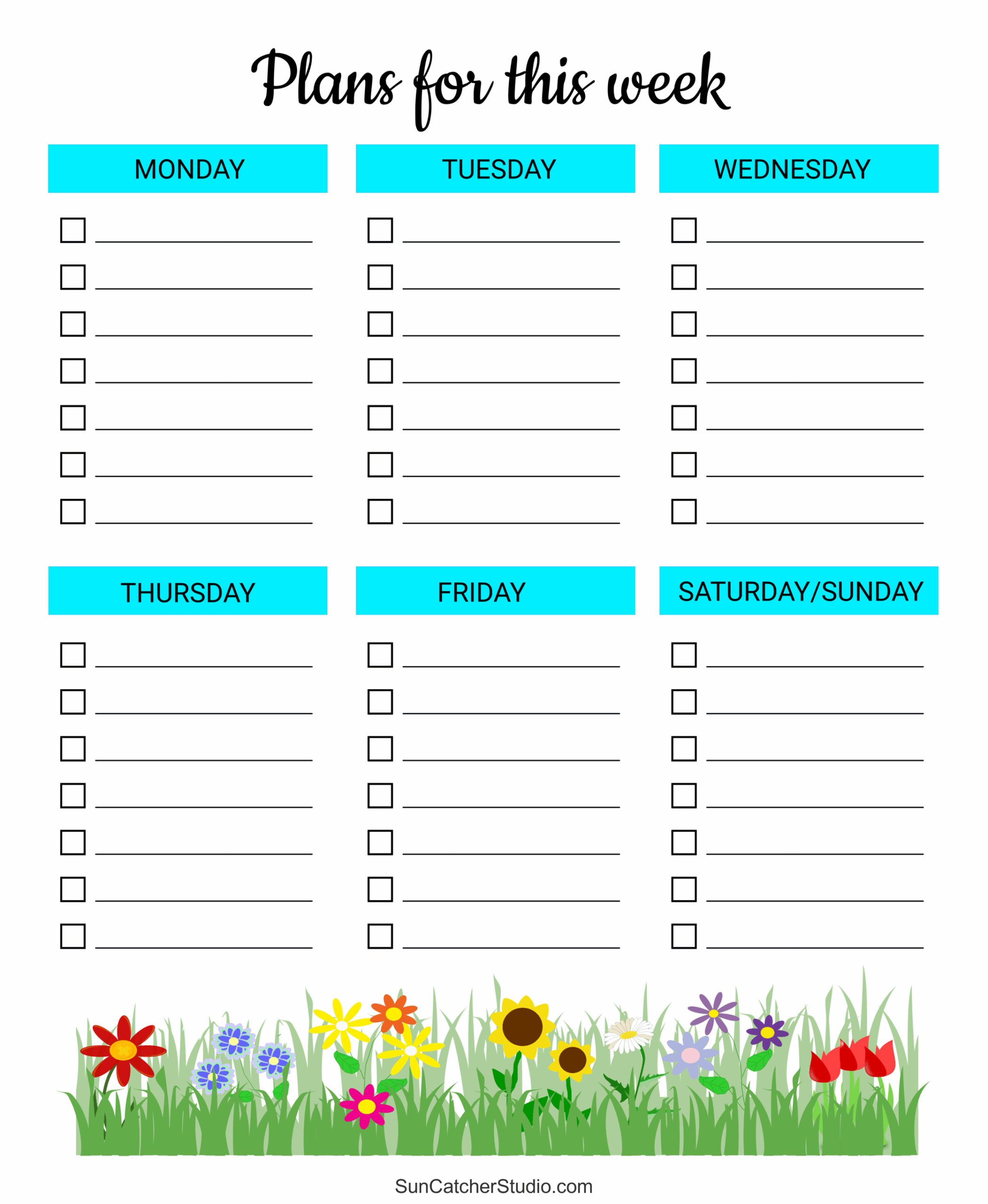 Printable Organizer Templates Free Pdf