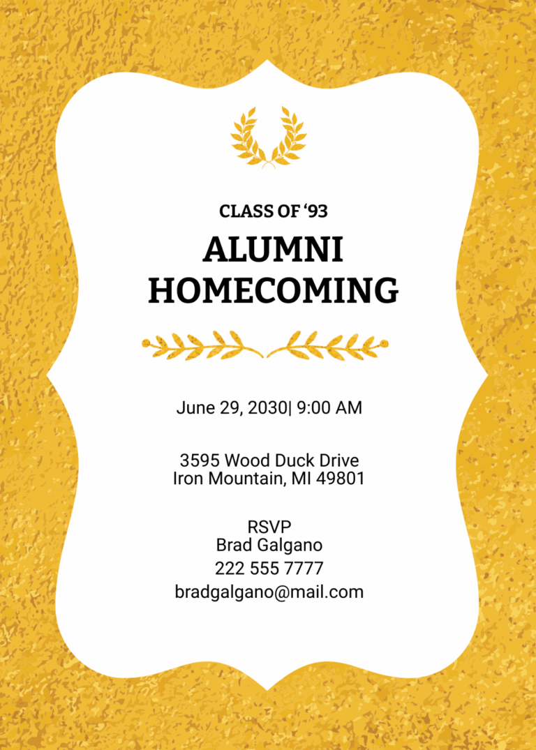 Free Reunion Invitation Templates Editable And Printable