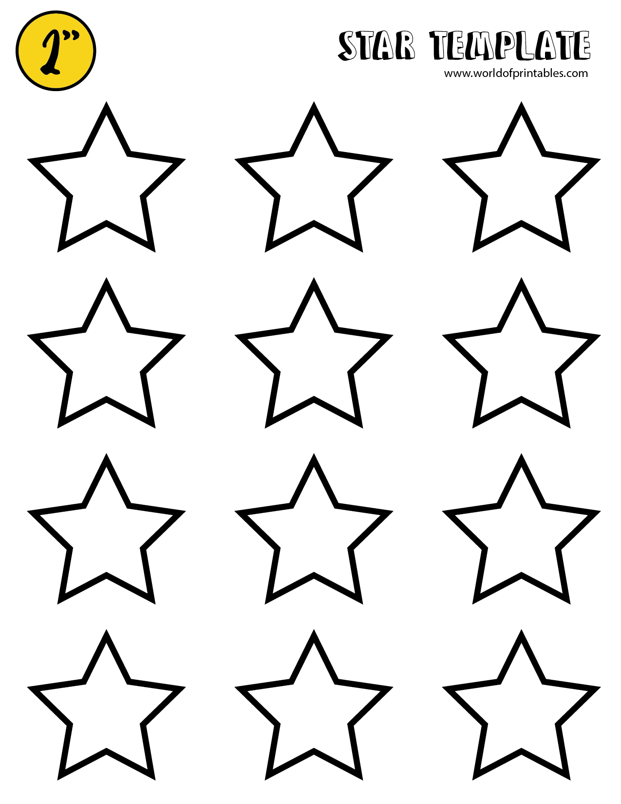 Free Star Printable Template
