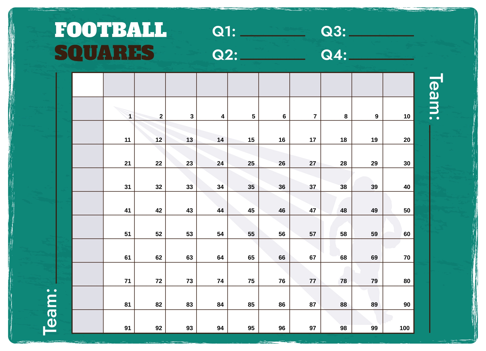 Free Super Bowl Squares Google Docs Templates Gdoc io