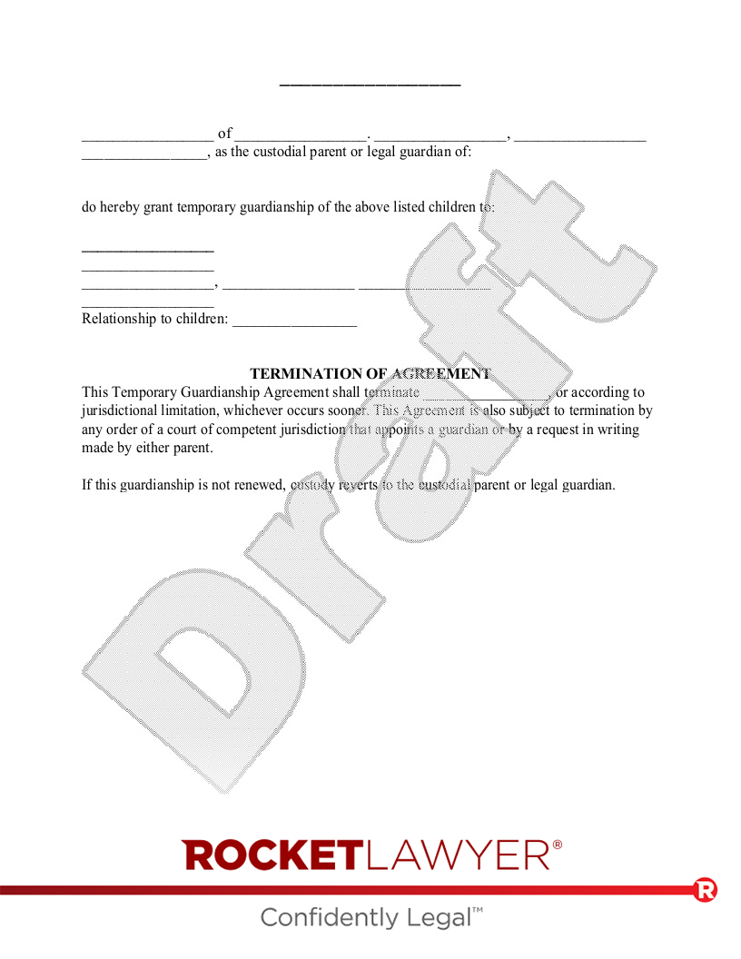 Free Printable Guardianship Template