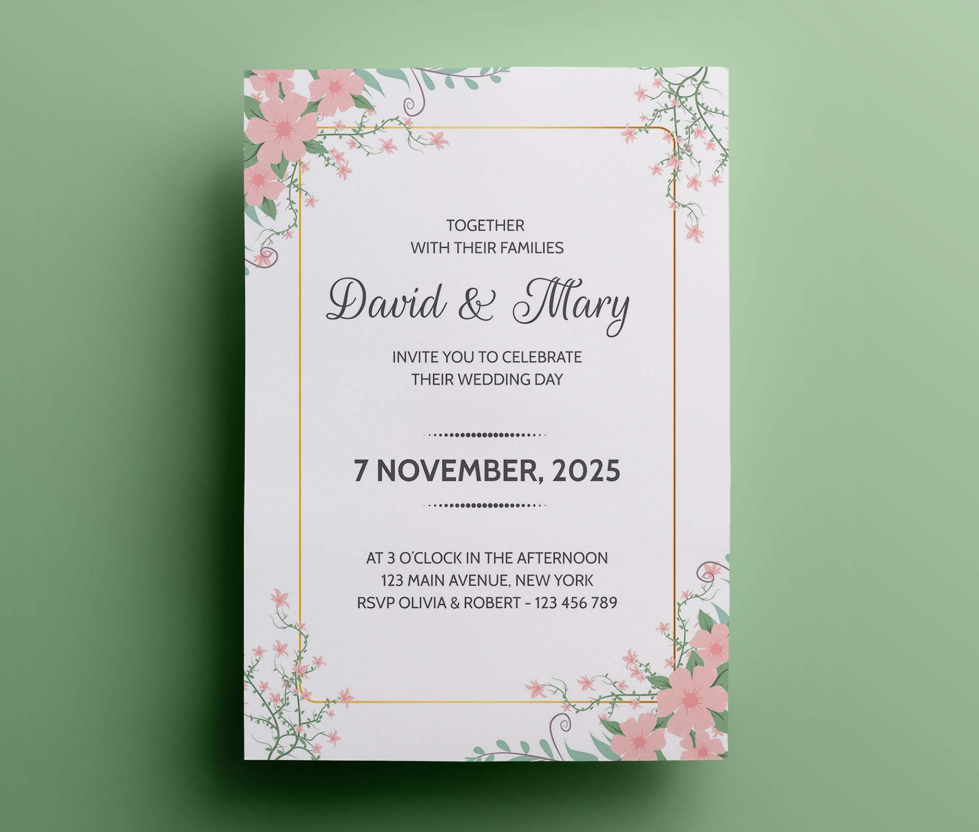 Free Wedding Invitation Printable Templates