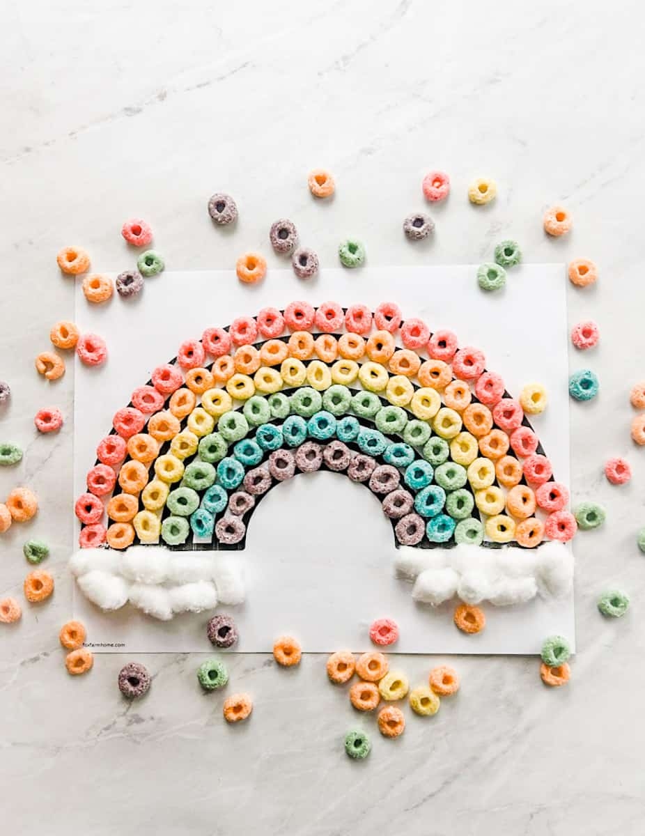 Fruit Loops Rainbow Craft A Color Matching Activity Fox Farm Home