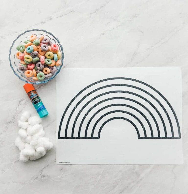 Fruit Loops Rainbow Craft A Color Matching Activity Fox Farm Home