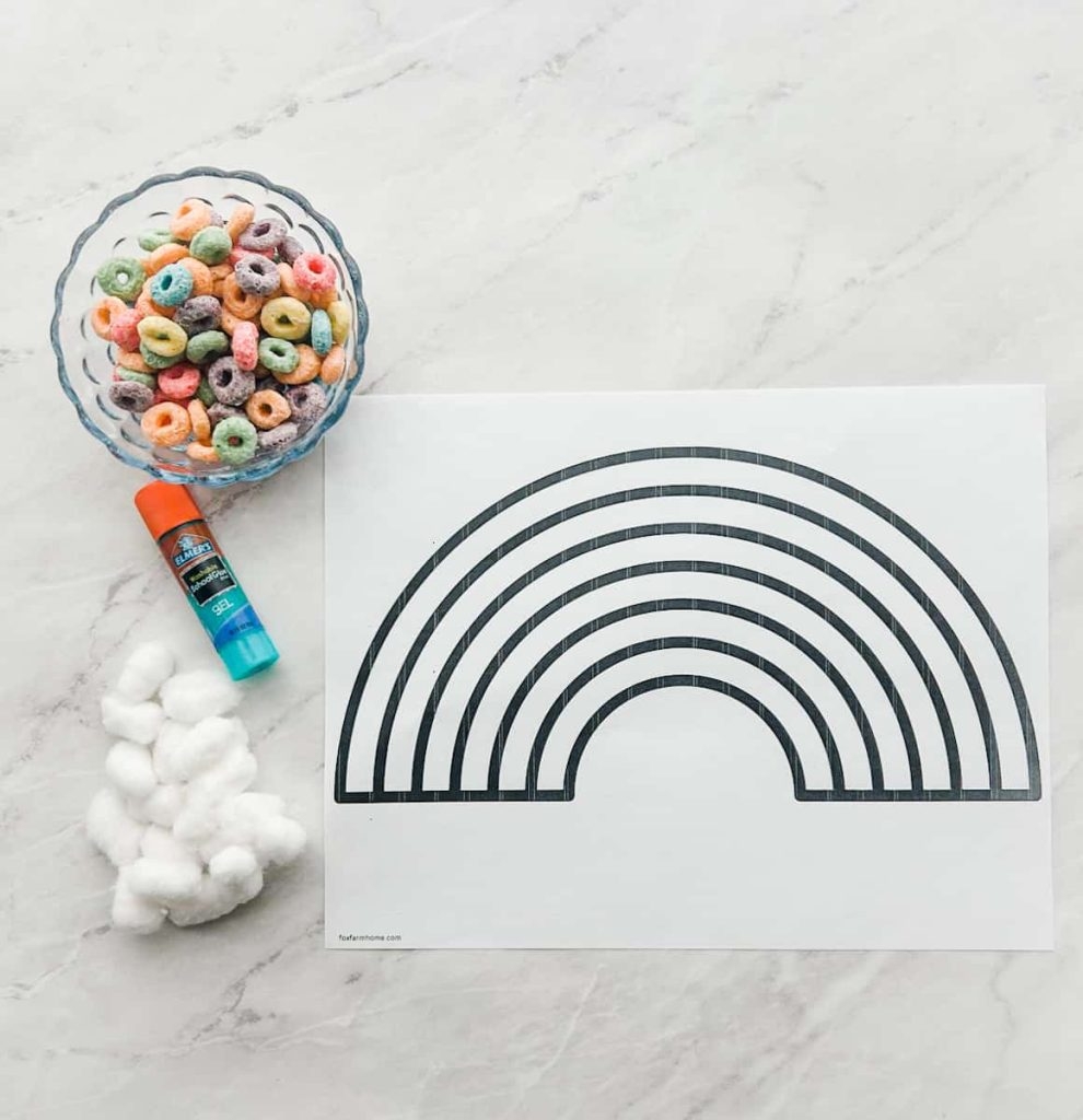 Fruit Loops Rainbow Craft A Color Matching Activity Fox Farm Home