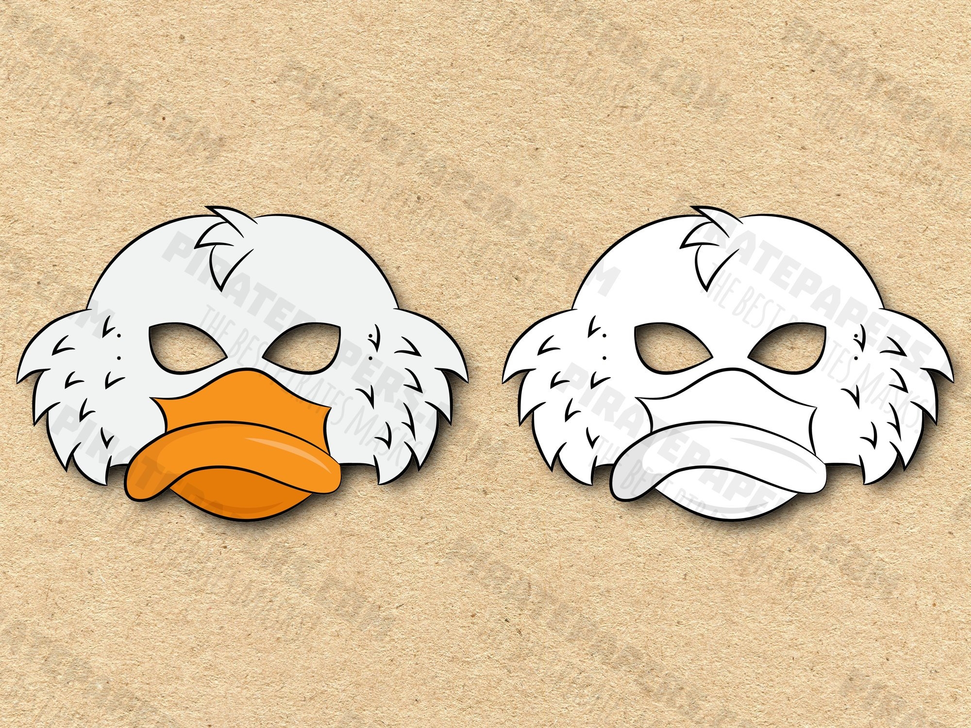 Goose Masks Printable Color Coloring Paper DIY For Kids And Adults PDF Template Instant Download For Birthdays Halloween Costumes Etsy Australia