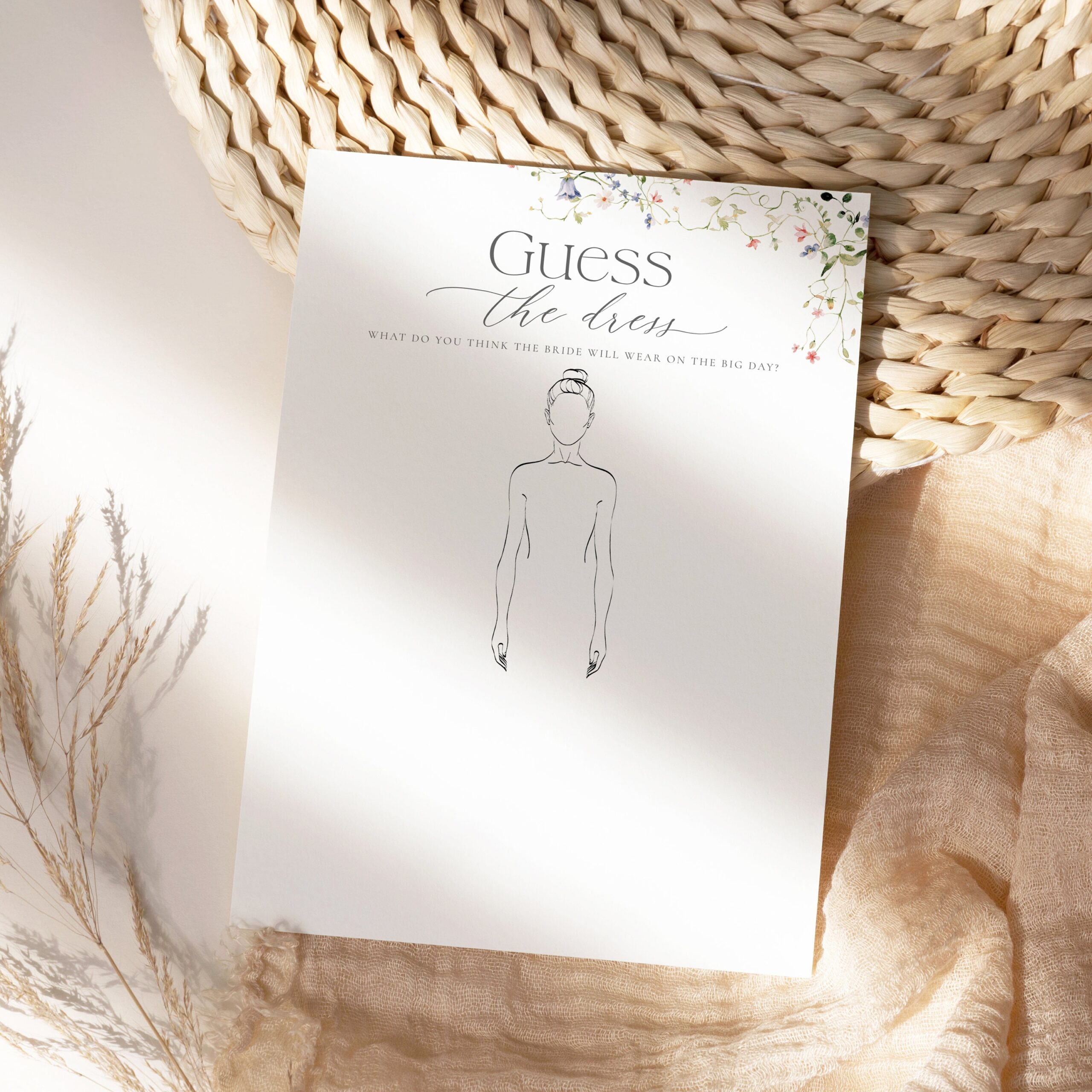 Guess The Dress Bridal Shower Game Printable Wildflower Bridal 