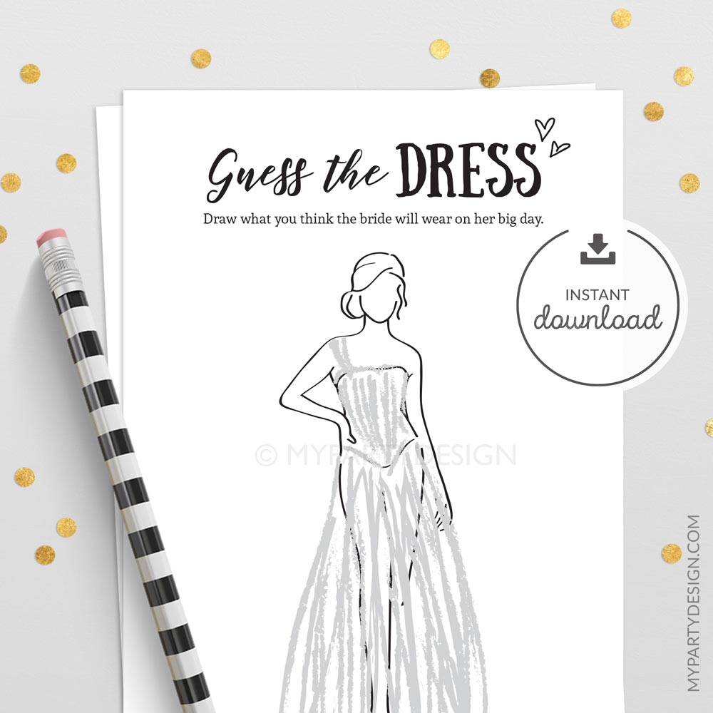 Guess The Dress Printable Game