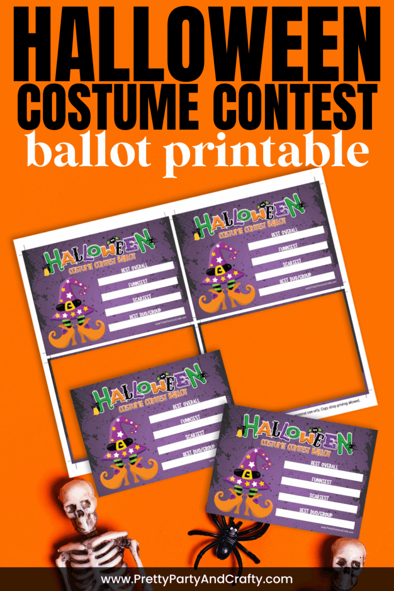 Halloween Costume Contest Ballot Printable Pretty Party U0026 Crafty