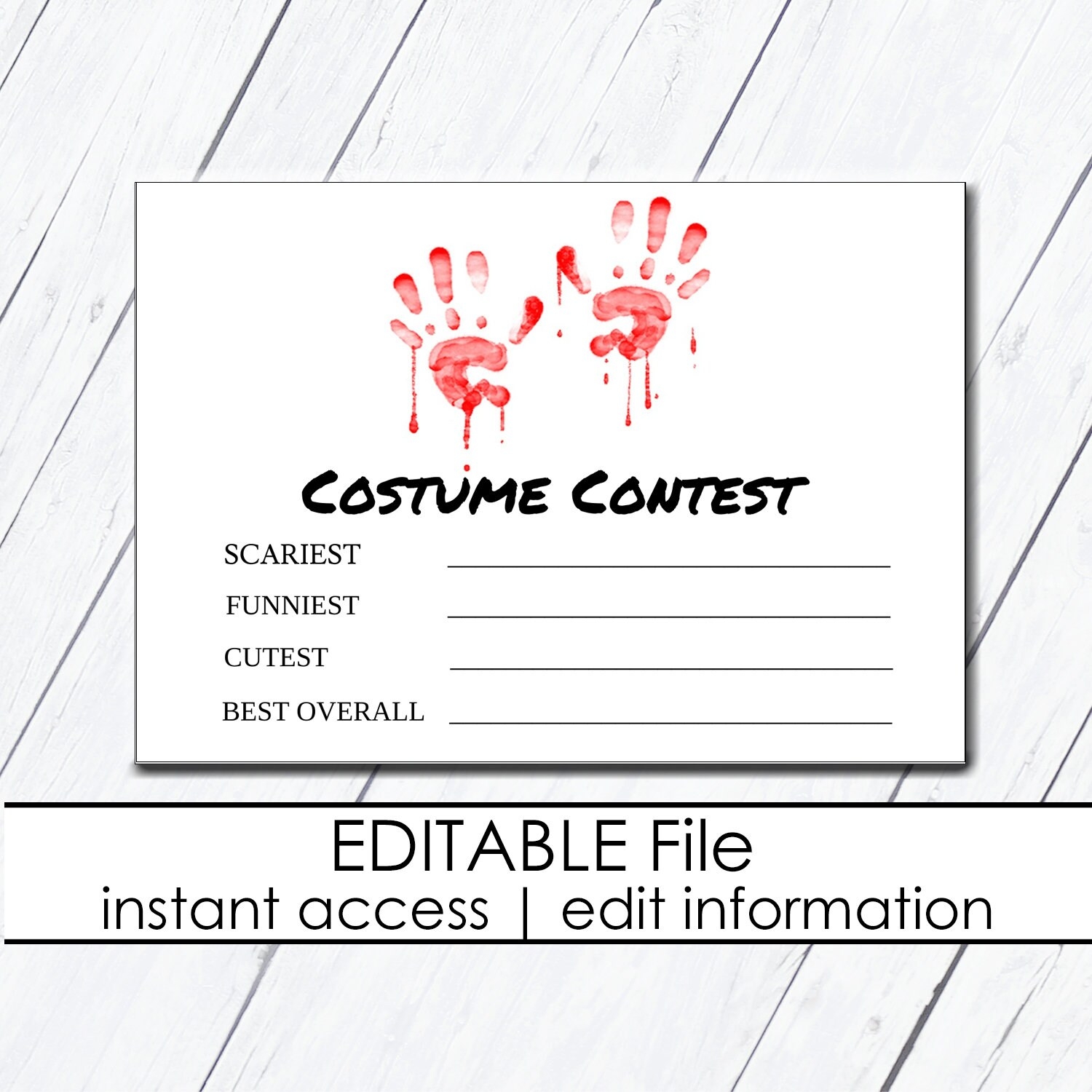 Halloween Costume Contest Ballot Scary Halloween Costume Contest Vote Cards Best Costume Halloween Office Party Game Printable Contest Etsy