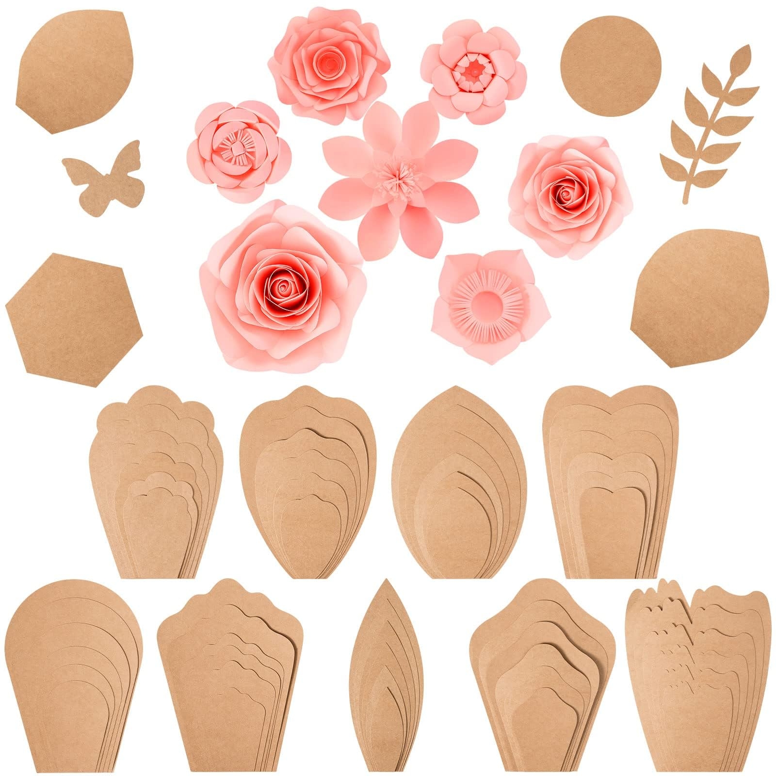 Harloon 60 Pcs Large Paper Flower Template Kit DIY Paper Flowers Decorations For Wall Wedding U0026 Birthday Party Photography Backdrop Amazon co uk Home U0026 Kitchen