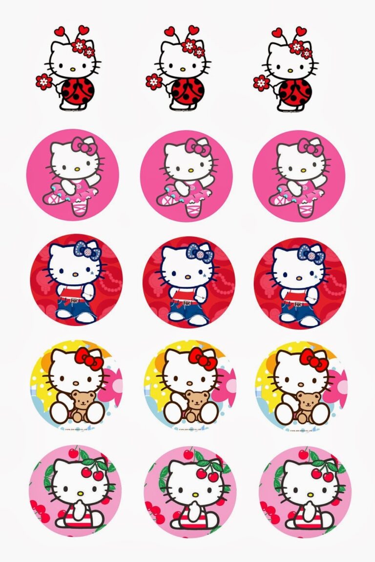Hello Kitty Party Free Printable Cupcake Toppers Or Labels Oh My Fiesta In English