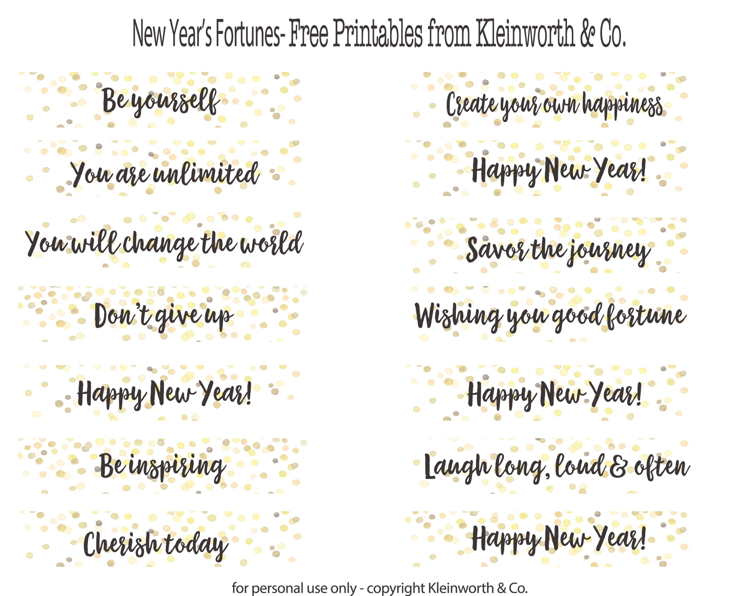 Free Printable Paper Fortune Cookie Template