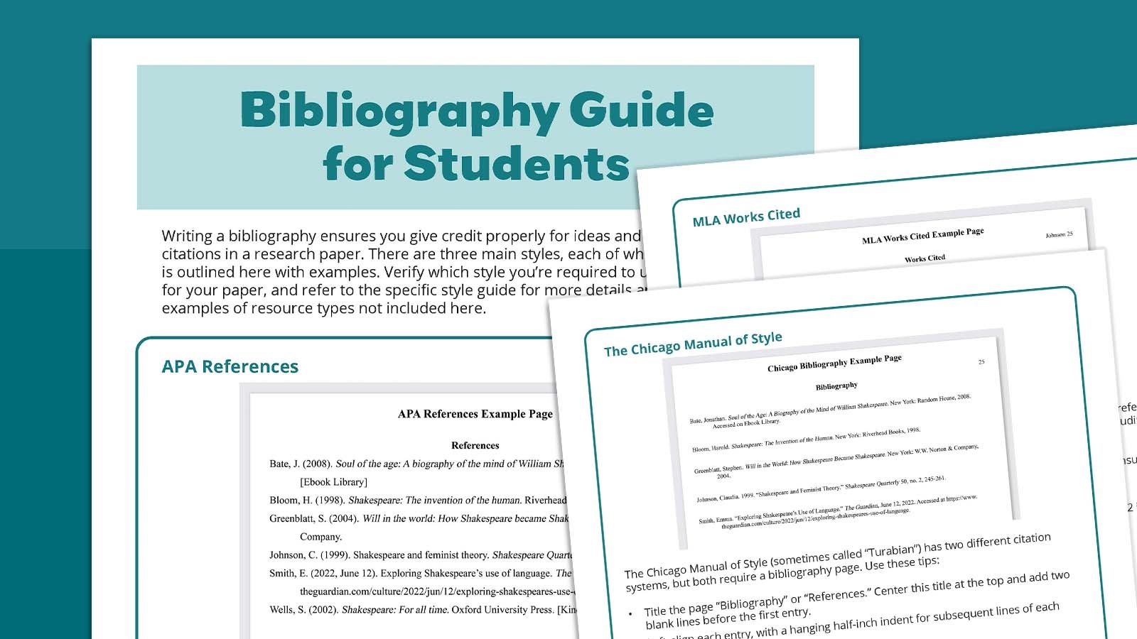 Free Printable Bibliography Template
