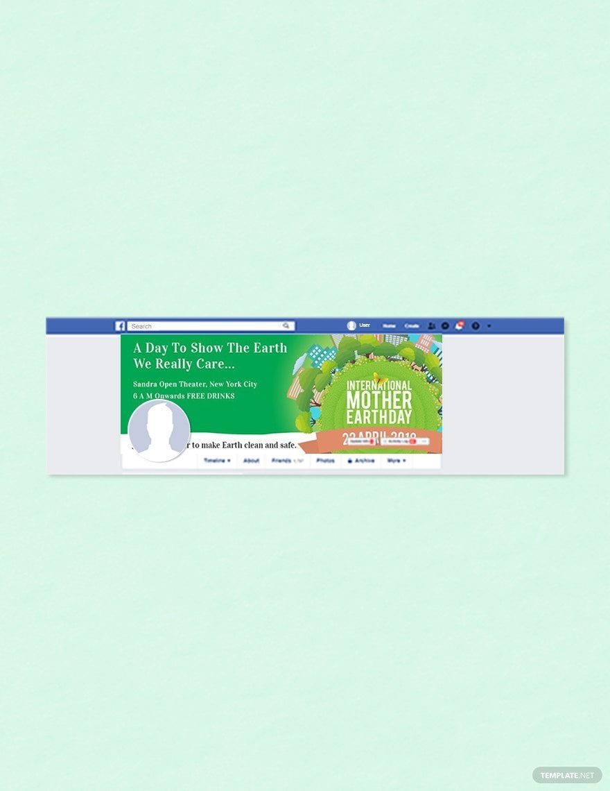 International Earth Day Facebook Cover Template In PSD Download 